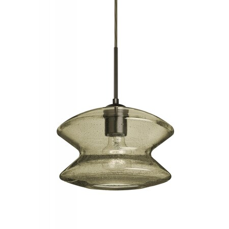 Besa Lighting Besa, Zen Cord Pendant, Latte Bubble, Bronze Finish, 1x60W Medium Base 1JC-ZENLT-BR